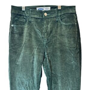 Old Navy‎ Rockstar Super Skinny High Rise Green Velvet Pants Grunge Indie Size 2